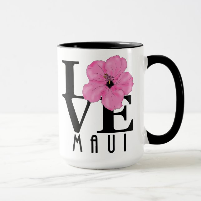 Mug LOVE Maui Rose 15oz (Droite)
