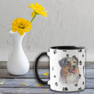 Mug Love My Aussie Dog Pawprint