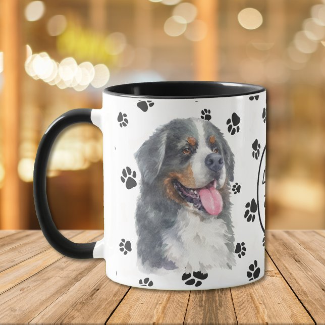 Mug Love My Bernese Mountain Dog Pawprint (Créateur téléchargé)