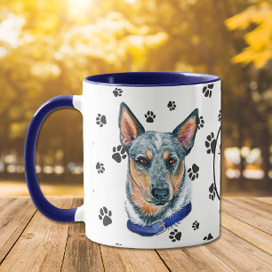 Mug Love My Cattle Chien Pawprint