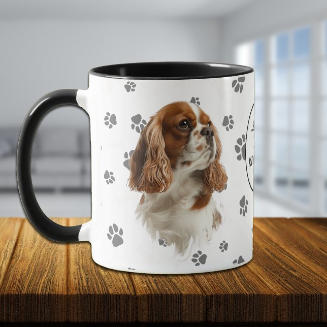 Mug Love My Cavalier King Charles Spaniel Pawprint (Créateur téléchargé)