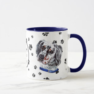Mug Love My English Setter Chig Pawprint
