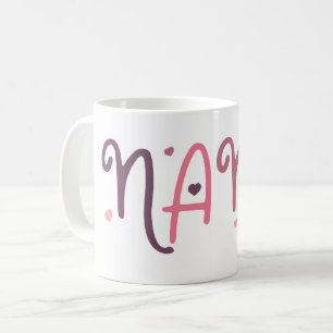 Mug Love Nana Grand-mère Coeurs typographiques