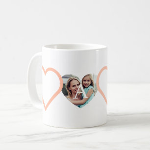 Mug Love Nana Grand-mère Pink Heart Photos Collage