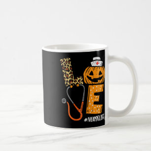 Mug Love Nurse Citrouille Leopard Automne Halloween Th
