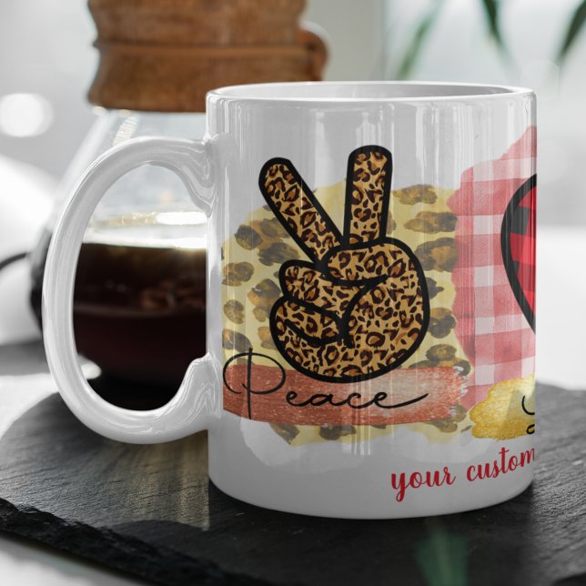 Mug Love Peace Yorkshire Ter Valentine's Day Amoureux  (Créateur téléchargé)