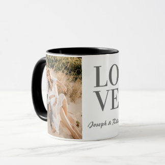 Mug "LOVE" personnalisable Plan photo complet & nom