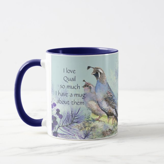 Mug Love Quail So Much Fun Quote Saying (Gauche)