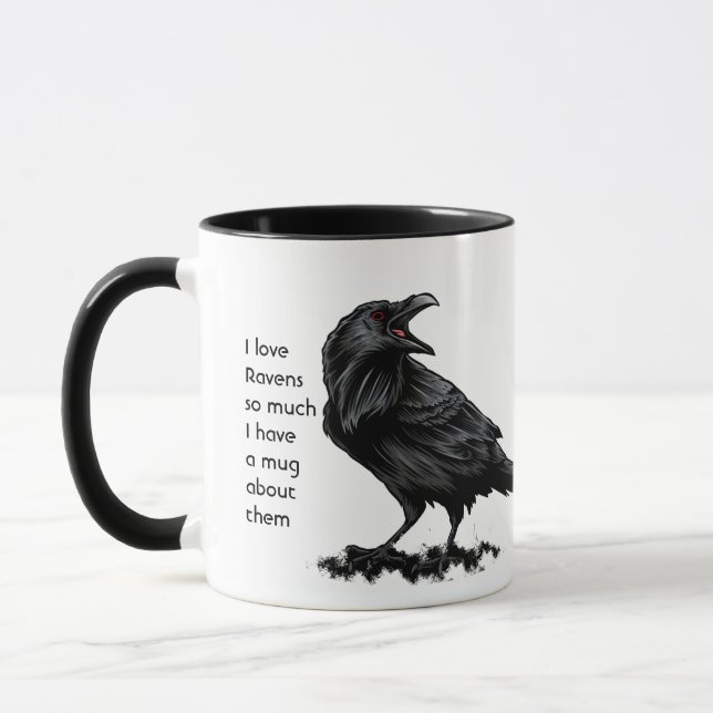 Mug Love Raven Bird (Gauche)