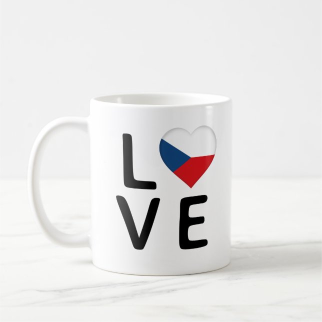 Mug Love - République tchèque Drapeau (Gauche)