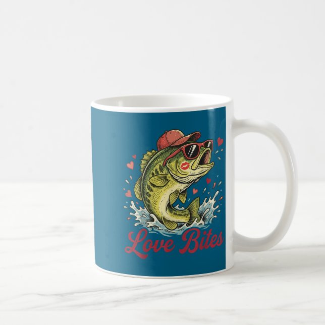 Mug Love Retro Bites Fishing Fisherman Valentines Day  (Droite)