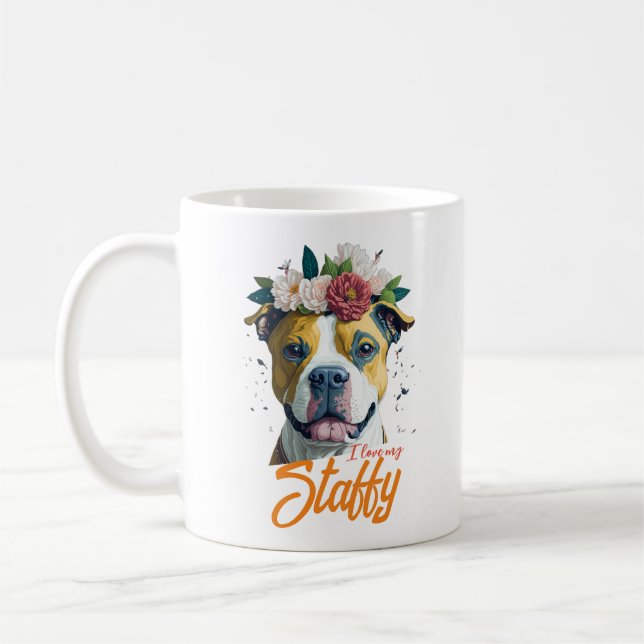 Mug Love Staffordshire Bull Terrier - I Love My Staffy (Gauche)