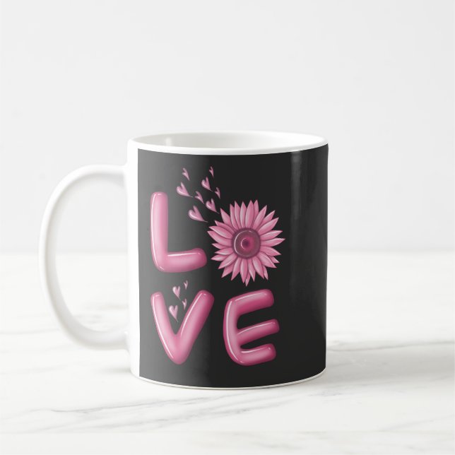 Mug Love Tournesol Rose (Gauche)