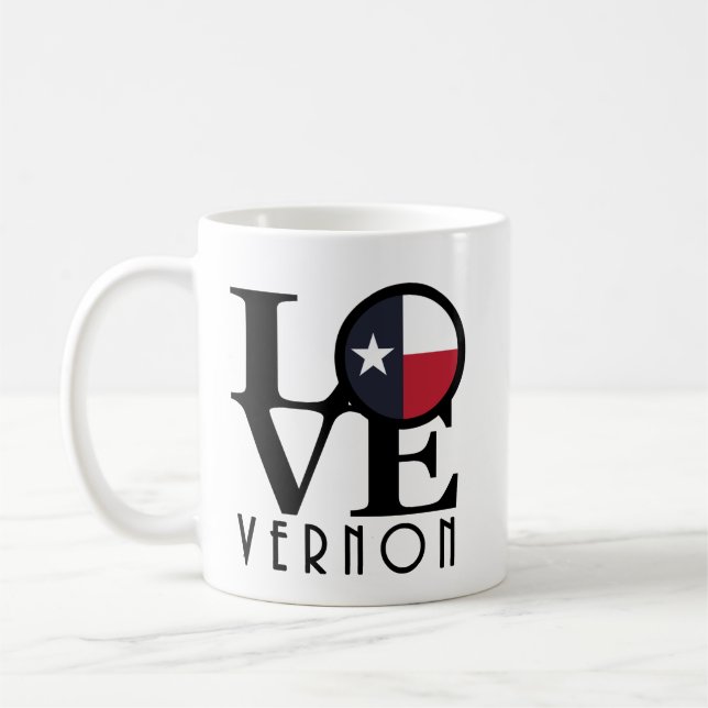 Mug LOVE Vernon Texas 11oz (Gauche)