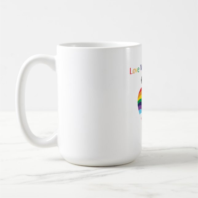 Mug Love Without Limits – Rainbow Heart with Infinity  (Gauche)