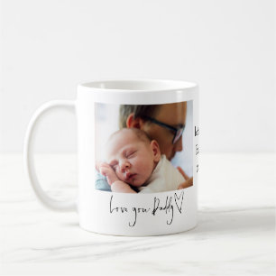Mug Love You Daddy Heart Photo 1ère Fête des pères