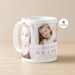 Mug LOVE YOU GRAND-MÈRE 4 Script de photo personnalisé