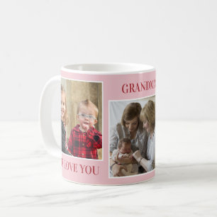 Mug Love You Grand-mère Grandkids 3 Collage photo ros