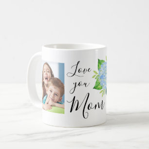 Mug Love You Maman Photos de famille Hydrangea