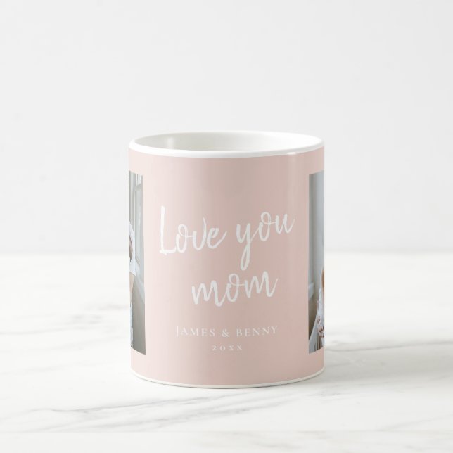 Mug Love You Mom Photo Fête des mères (Centre)