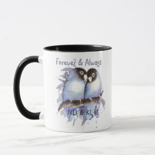 Mug Lovebirds Mariage Fiançailles Couple Monogramme