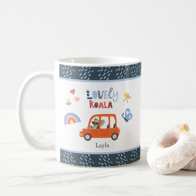 Mug Lovely Koala Little Girl Prénom mignon Animal Co (Avec donut)