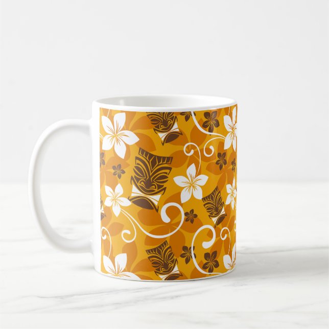 MUG LUAU TIKI MOTIF (ORANGE) (Gauche)