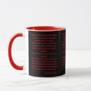 Mug Luc 11:2-4 KJV Bible Écriture Deux Tons