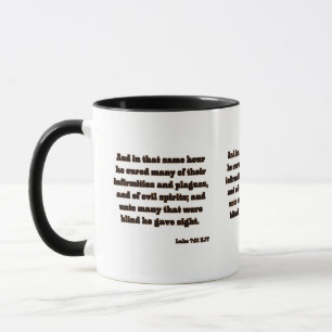 Mug Luc 7:21 KJV Écriture Bible Deux Tons