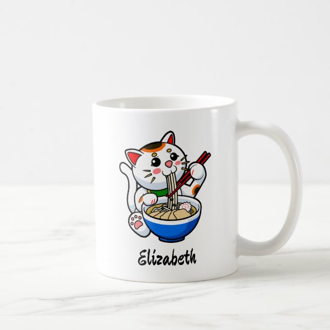 Mug Lucky Cat Ramen - Personnalisé (Droite)