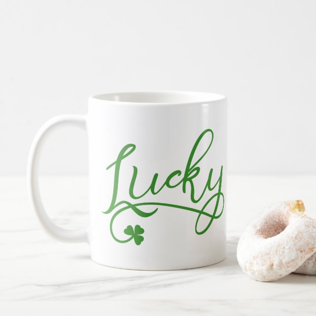 Mug Lucky Shamrock Jour de la Saint Patrick (Avec donut)