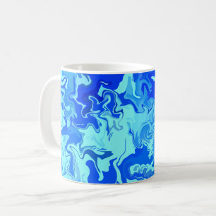 Mug Lumière Abstraite et fluides bleu foncé