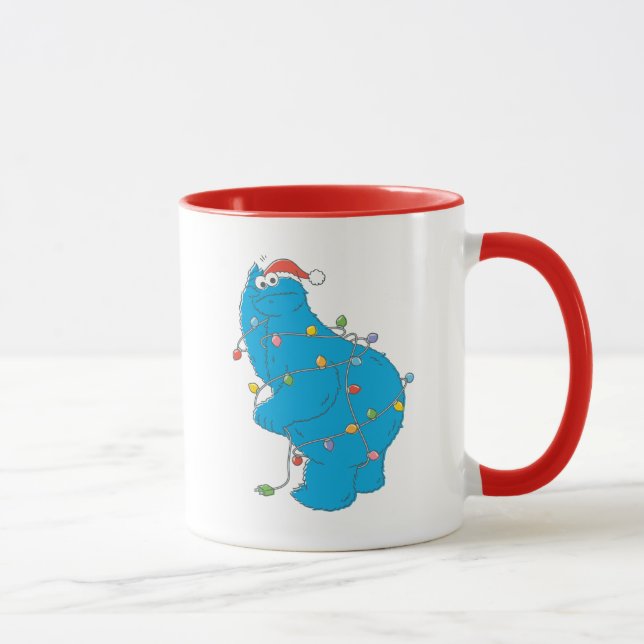 Mug Lumières de Noël du Monstre de Cookies vintages (Droite)