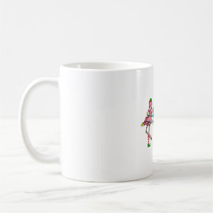Mug Lumières de Noël Flamant rose rose Santa Hat Holid