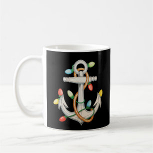 Mug Lumières de Noël Xmas d'ancre de bateau de croisiè