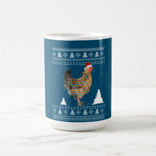 Mug Lumières de poulets avec le pyjama de Noël du Père