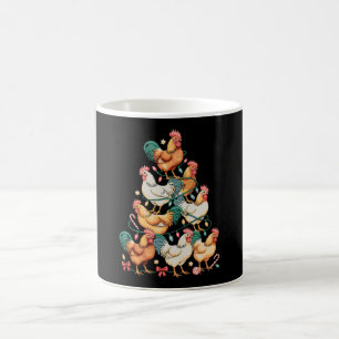 Mug Lumières de sapin de Noël de poulet Saison des Fêt