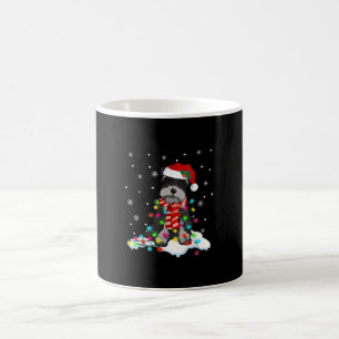 Mug lumières schnautiques de Noël mignonnes avec cha