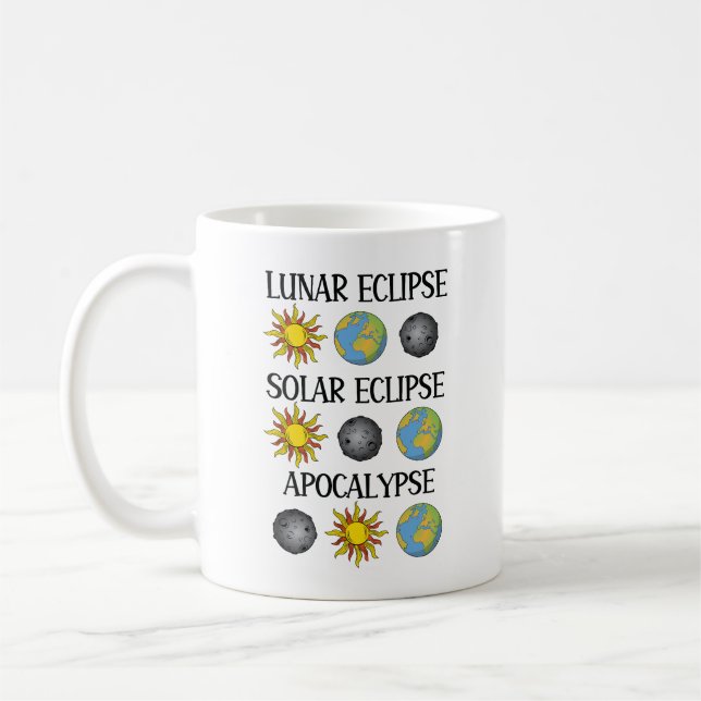 Mug Lunaire Eclipse Solaire Eclipse Apocalypse Espace  (Gauche)