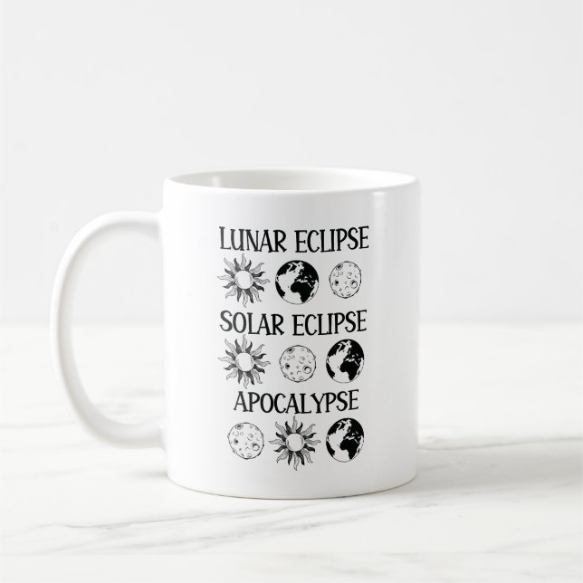 Mug Lunaire Eclipse Solaire Eclipse Apocalypse Espace  (Gauche)
