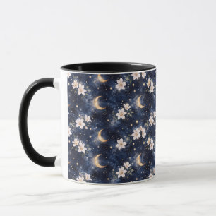 Mug Lune céleste et étoiles Watercolor Fête des mères