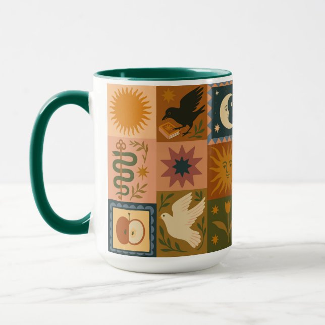 Mug Lune de soleil céleste Boho Retro (Gauche)