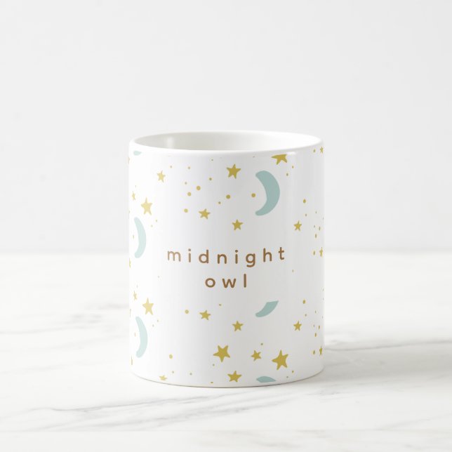 Mug lunes de cheville de minuit et étoiles personnalis (Centre)