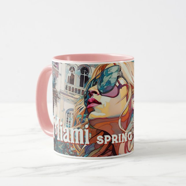 Mug Lunettes de soleil blondes Miami Resort Pool Aquar (Devant gauche)