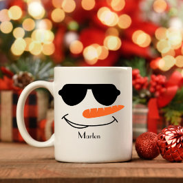 Mug Lunettes de soleil Cool personnalisées Snowman