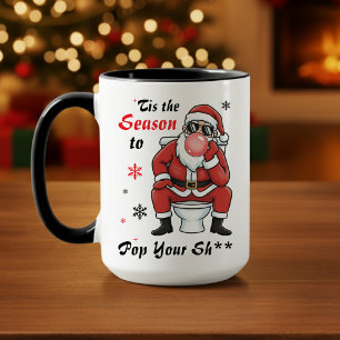 Mug Lunettes de soleil de Noël Santa Claus Drôle et Vi