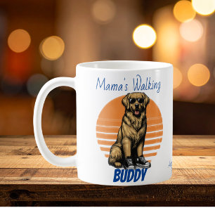 Mug Lunettes de soleil drôles de Golden Retriever Brow