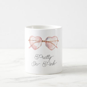 Mug Lunettes de soleil Pretty in Pink Heart 