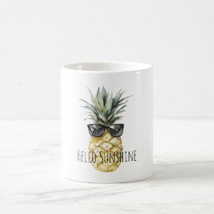 Mug Lunettes de soleil tropicales Pineapple Sunshine