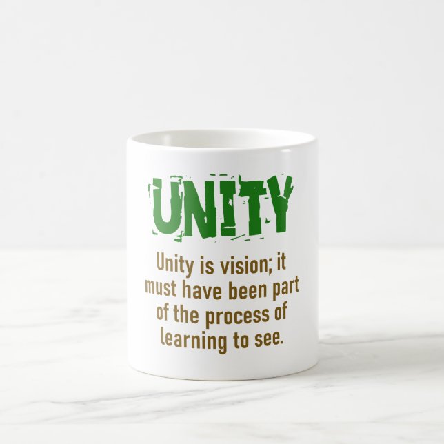 Mug L'unité est la vision - Citation d'unité (Centre)